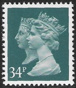 SG.1473 34p  phos. deep bluish grey. Harrison. ex sheet. U/M (MNH)