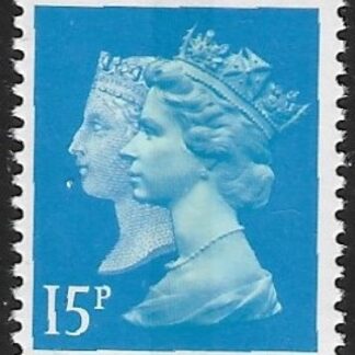 SG.1475  15p bright blue CB imperf Top. Walsall. ex booklet  JA1U/M (MNH)