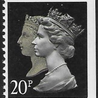 SG.1476  20p phos brownish black & cream  imperf  Right. Walsall. ex booklet FH19 U/M (MNH)