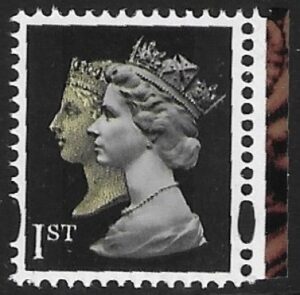SG.2133a 1st 2B  brownish black & cream perf 14 Walsall ex booklet  DX24 U/M (MNH)