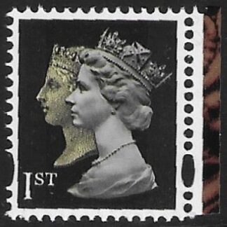 SG.2133a 1st 2B  brownish black & cream perf 14 Walsall ex booklet  DX24 U/M (MNH)