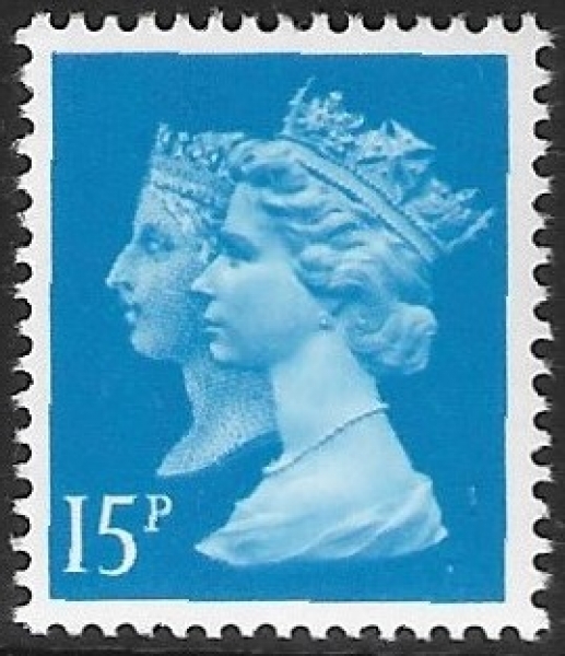 SG.1467 15p CB bright blue Harrison from sheet U/M (MNH)