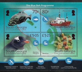 2021 South Georgia. MS.793  The Blue Belt Programme. mini sheet U/M (MNH)