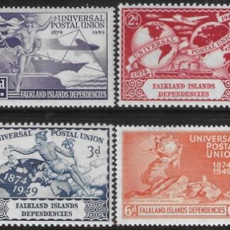 1949 Falkland Islands Dependencies. SG.G21-24 75th Anniv. of UPU. set 4 values  U/M (MNH)