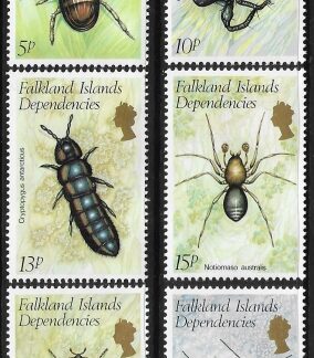 1982 Falkland Islands Dependencies SG.102-7 Insects. set 6 values. U/M (MNH)