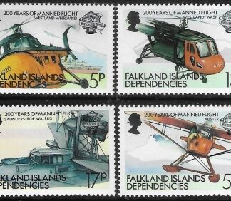 1983 Falkland Islands Dependencies SG.113-6  Manned Flight. set 4. U/M (MNH)