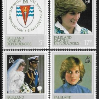 1982 Falkland Islands Dependencies SG.108-11  Diana. set 4. U/M (MNH)