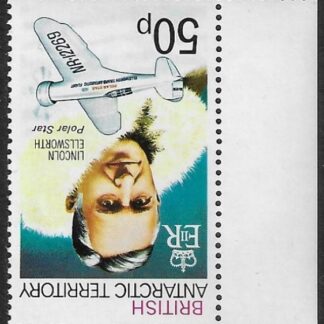 1979 British Antarctic.  SG.77aw  50p Lincoln Ellsworth. w14 inverted   U/M  (MNH)