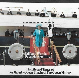1985 Falkland Islands Dependencies  MS.133 Queen Mother. mini sheet. U/M (MNH)
