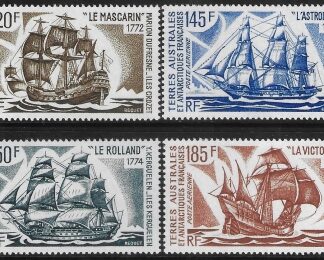 1973 French Antarctic. SG.85-8  'AIR' Antarctic Ships. set 4 values U/M (MNH)