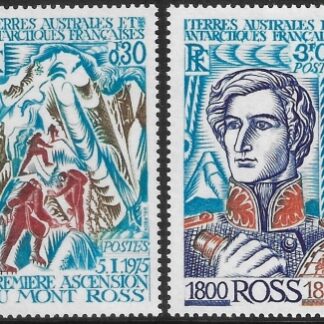 1977  French Antarctic  SG.111-2  Ross Commemoration.. U/M (MNH)