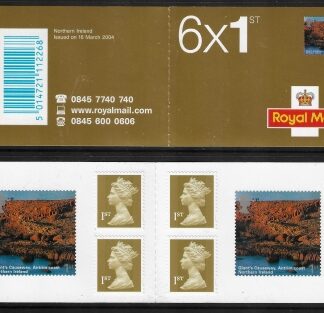 2004  PM12  6 x 1st Northern Ireland ( 2 x SG. 2445 ) + 4 Machin's.