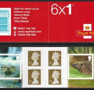 2010 PM23  6 x 1st Mammals. Otter and Hedgehog (SG. 3095 & 3096) + 4 Machin's (MA10).