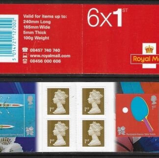 2010 PM24  6 x 1st. Olympics No 3. Rowing and Table Tennis (SG. 3107 & 3108) + 4  Machins (MA10)