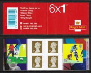 2010 PM26  6 x 1st. Olympics No 4. Football and Cycling (SG. 3108a & 3108b) + 4  Machins (MA10).