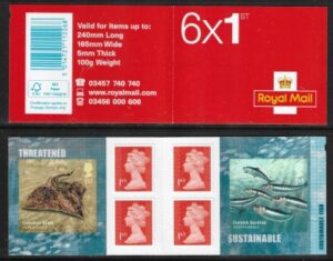 2014 PM44 6 x 1st Sustainable Fish. (SG.3632 & 3633) + 4 Machin's (M14L).