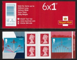 2018 PM60  6 x 1st. RAF Centenary. (SG.4080-1) Plus 4 Machin (M18L).