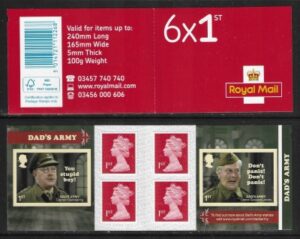 2018 PM61  6 x 1st. Dads Army (SG.4107-8) + 4 x Machin (M18L).