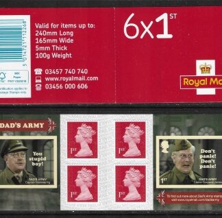2018 PM61  6 x 1st. Dads Army (SG.4107-8) + 4 x Machin (M18L).