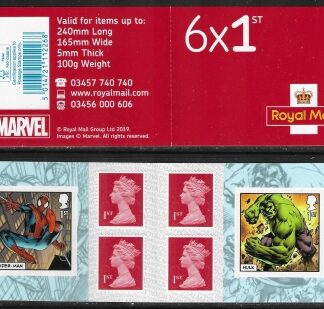 2019 PM65  6 x 1st. Marvel Iconic Super Heroes ( SG.4193 & 4) + 4 Machin (M19L).