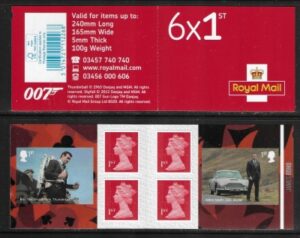 2020 PM72  6 x 1st  James Bond (SG.4339 & 40) + 4 Machin (M20L)