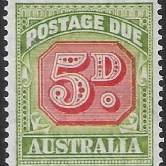 1947 Australia SG. D124 5d carmine & green -  post due U/M (MNH)