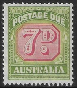 1947 Australia SG. D126 7d carmine & green - post due U/M (MNH)