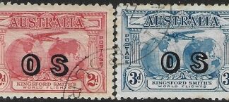1931  Australia  SG.O123-4  'Kingsford Smith's Flights' 2 values fine used.
