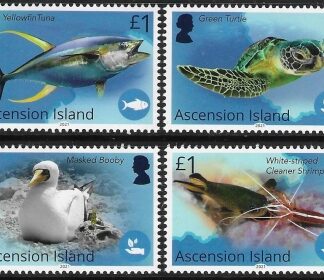 2021 Ascension Island. SG.1334-7 Blue Belt Programme. set 4 values U/M (MNH).