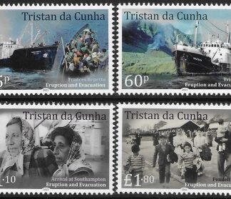 2021 Tristan Da Cunha.  SG.1326-9  Volcano Eruption Part 1 set 4 values U/M (MNH)