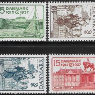 1937 Denmark SG.306-9 Silver Jubilee of King Christian X set 4 values U/M (MNH)