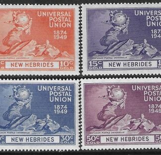 1949 New Hebrides. SG.64-7  Universal Postal Union set 4 values U/M (MNH)