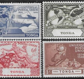 1949 Tonga. SG.88-91  Universal Postal Union set 4 values U/M (MNH)