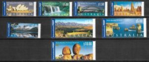 2000 Australia - SG.1982-9 Views of Australia -International stamps. set 8 values. U/M(MNH)