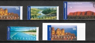 2001 Australia - SG.2121-2125  Views of Australia -International stamps. set 5 values. U/M(MNH)