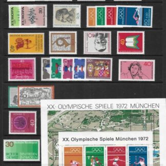 1972 Germany SG.1613-1646 (excl. SG.1629-32) U/M (MNH) cat. values £52