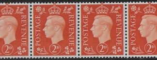 1938 2d orange  Q10c (sg.465a)  watermark sideways. Lightly MM.
