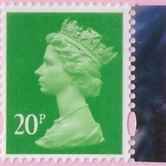 U3075  20p  2B bright green  'M21L'  'MPIL'  DY41   ISP  U/M (MNH)