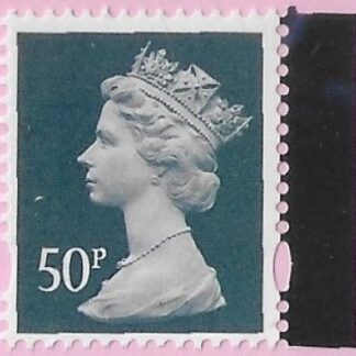U3077  50p  2B grey  'M21L'  'MPIL'  DY41   ISP  U/M (MNH)