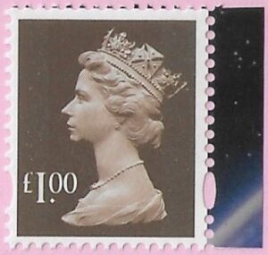 U3082  £1.00  2B grey  'M21L'  'MPIL'  DY41   ISP  U/M (MNH)