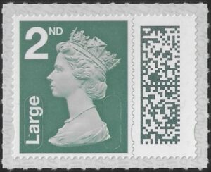 V4527 2nd Large greenish grey 2B MAIL M22L SBP T4 (from sheet) ISP U/M (MNH)