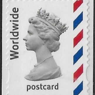 SG.2357a  Worldwide NVI postcard Grey-Black Rosine and Ultramarine.Walsall gravure.  self adhesive. U/M (MNH)