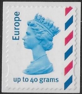 SG.2358 Europe 40 gms. NVI new blue & rosine. Walsall gravure. self adhesive. U/M (MNH)
