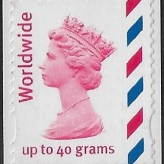 SG.2359  Worldwide 40 gms. NVI   rosine & new blue. Walsall gravure. self adhesive. U/M (MNH)