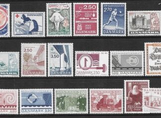 1983 Denmark. Commemoratives SG.752-69 year set complete. U/M (MNH) cat val. £27.15