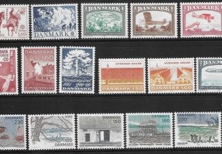 1980 Denmark. Commemoratives SG.682-98 year set complete. U/M (MNH) cat val. £17.00