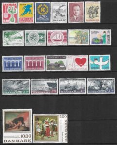 1984 Denmark Commemoratives SG.770-791 Year set complete U/M (MNH) cat val. £45.00