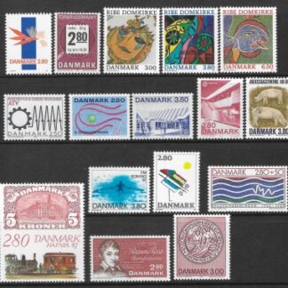 1987 Denmark  Commemoratives SG.841-857 Year set complete (less MS.852) U/M (MNH) cat val. £33.00