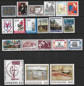 1988 Denmark SG.858-877 Complete Year. U/M (MNH) cat val. £55.00