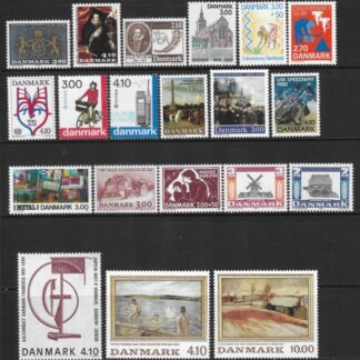 1988 Denmark  SG.858-877 Complete Year. U/M (MNH) cat val. £55.00